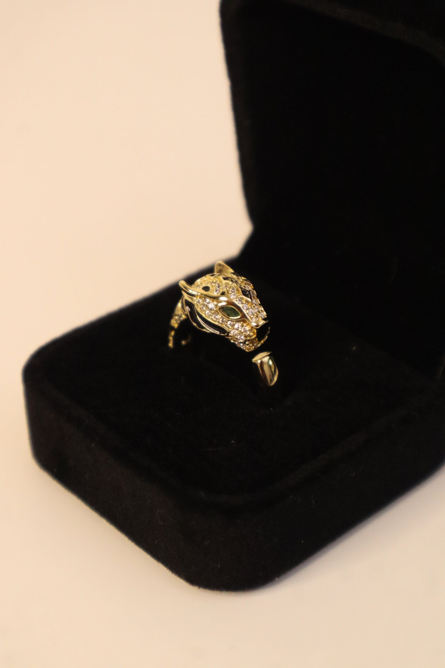 Animal Leopard 24k Gold Statement Ring
