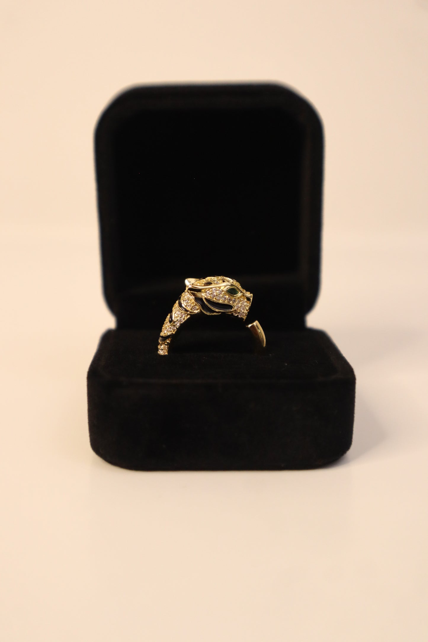 Animal Leopard 24k Gold Statement Ring