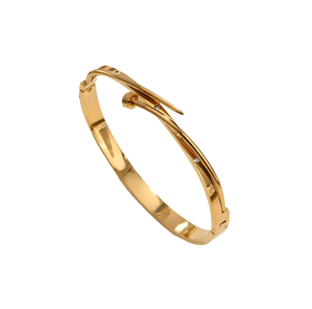 Gold bangle/Gold bracelet/ Designer Jewelry/ Luxury Designer