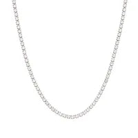 Kiara Silver  | Fine Silver Crystal Tennis Necklace 40 5cm | Ambre’ Jewelry