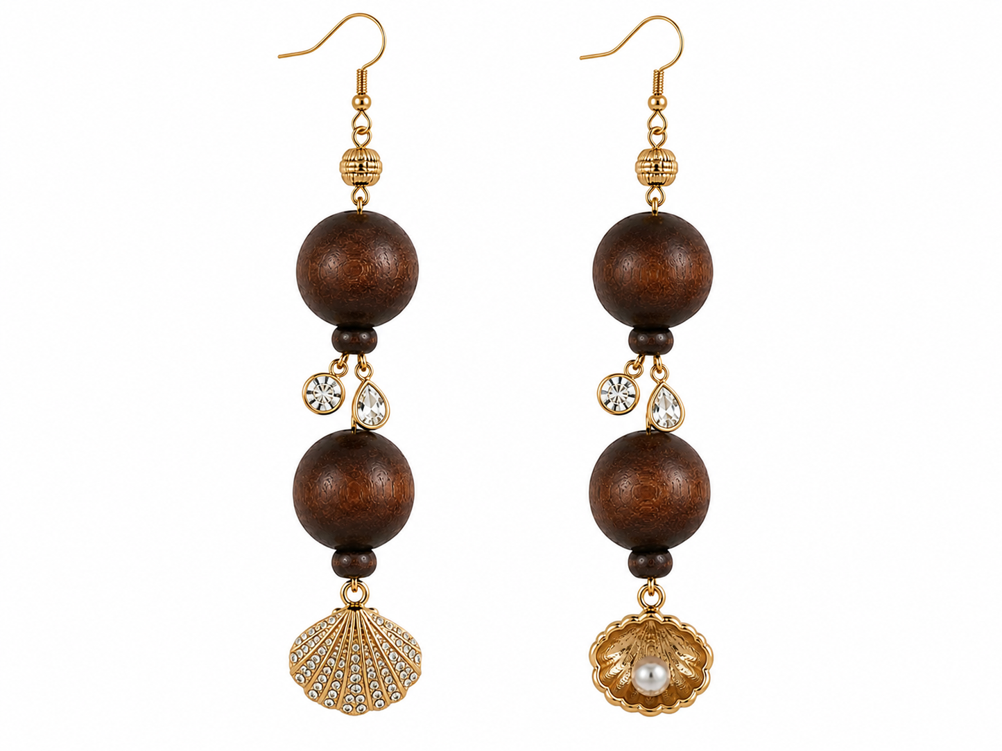 Ashley Golden Wood Earrings | Ambre’ Jewelry