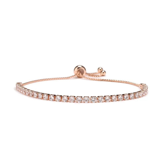 Diamond Bracelet/ Tennis Bracelet/ Rose Gold bracelet/ diamond tennis bracelet