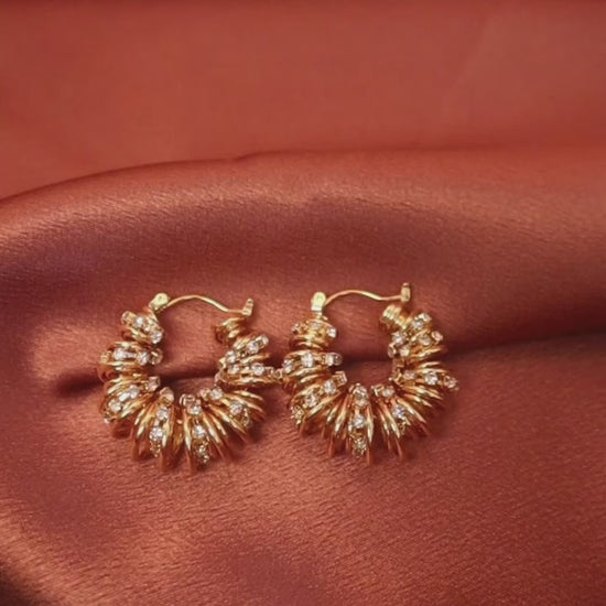 statement earrings/gold earrings/hoop earrings/gold hoops/ designer earrings/ luxury jewelry/ cute earrings