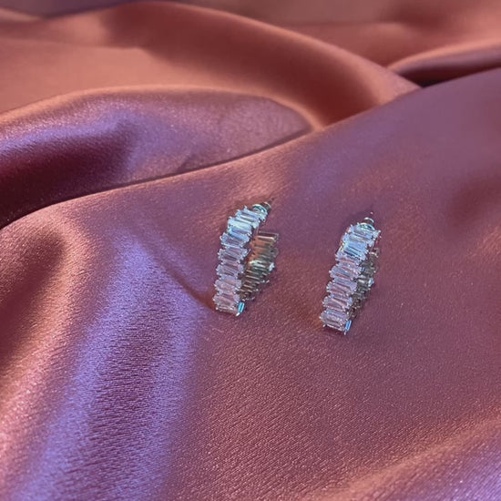 Sleek and sophisticated diamond square hoop earrings—affordable diamond earrings 